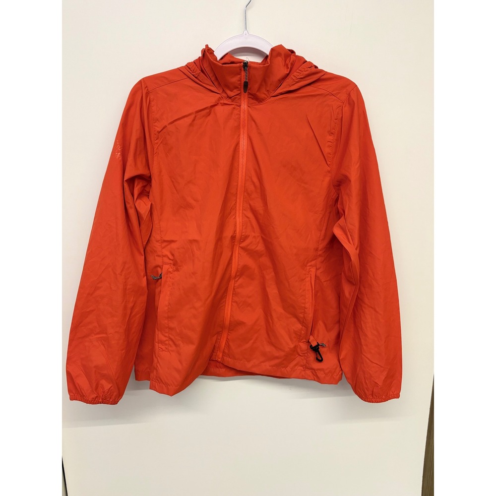 Trimark Toba Gorpcore Packable Jacket Women M Saffron Orange Windbreaker Outdoor